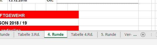 Auswahl Tabelle